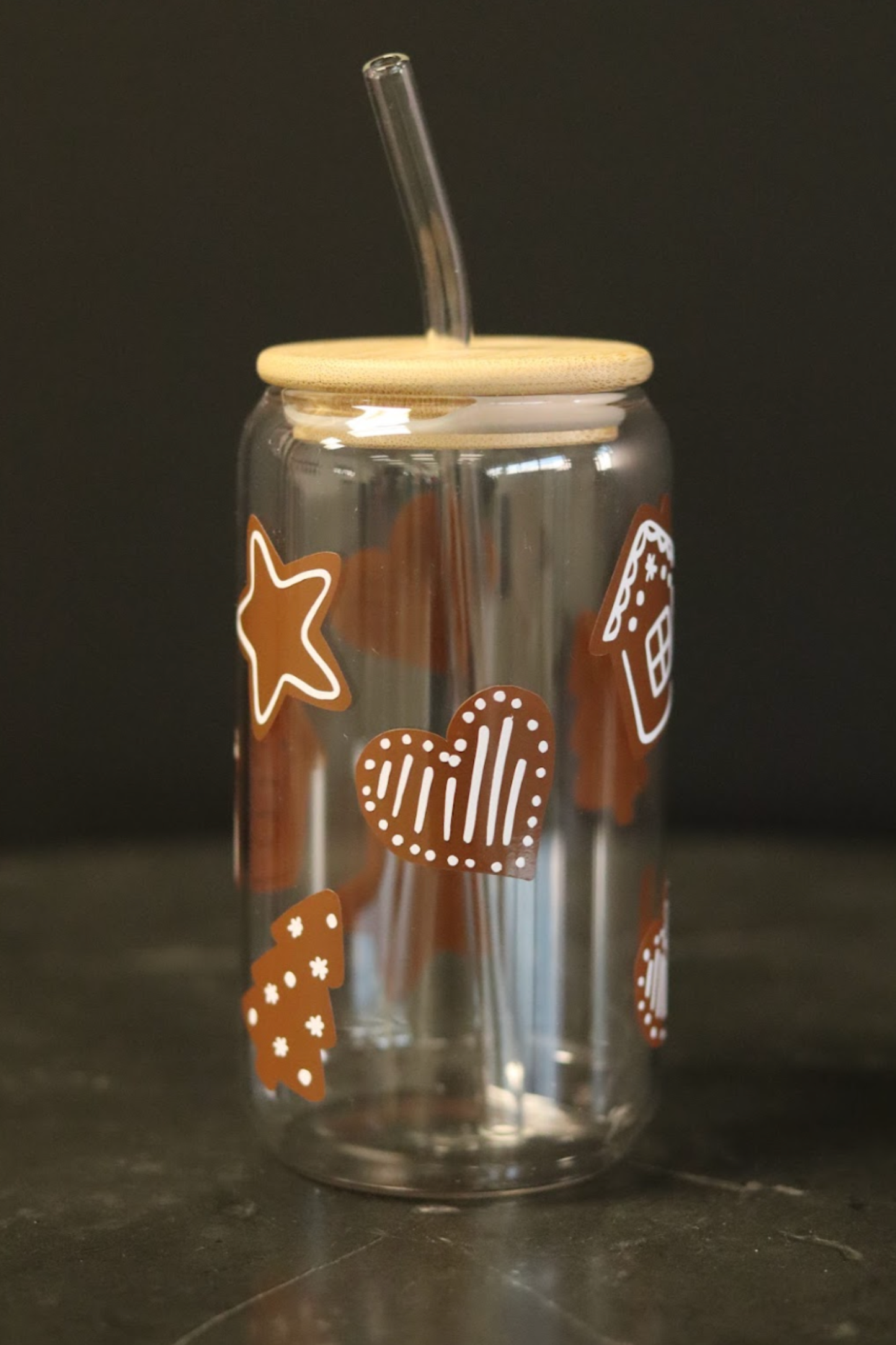 Christmas Cookie Glass Cup