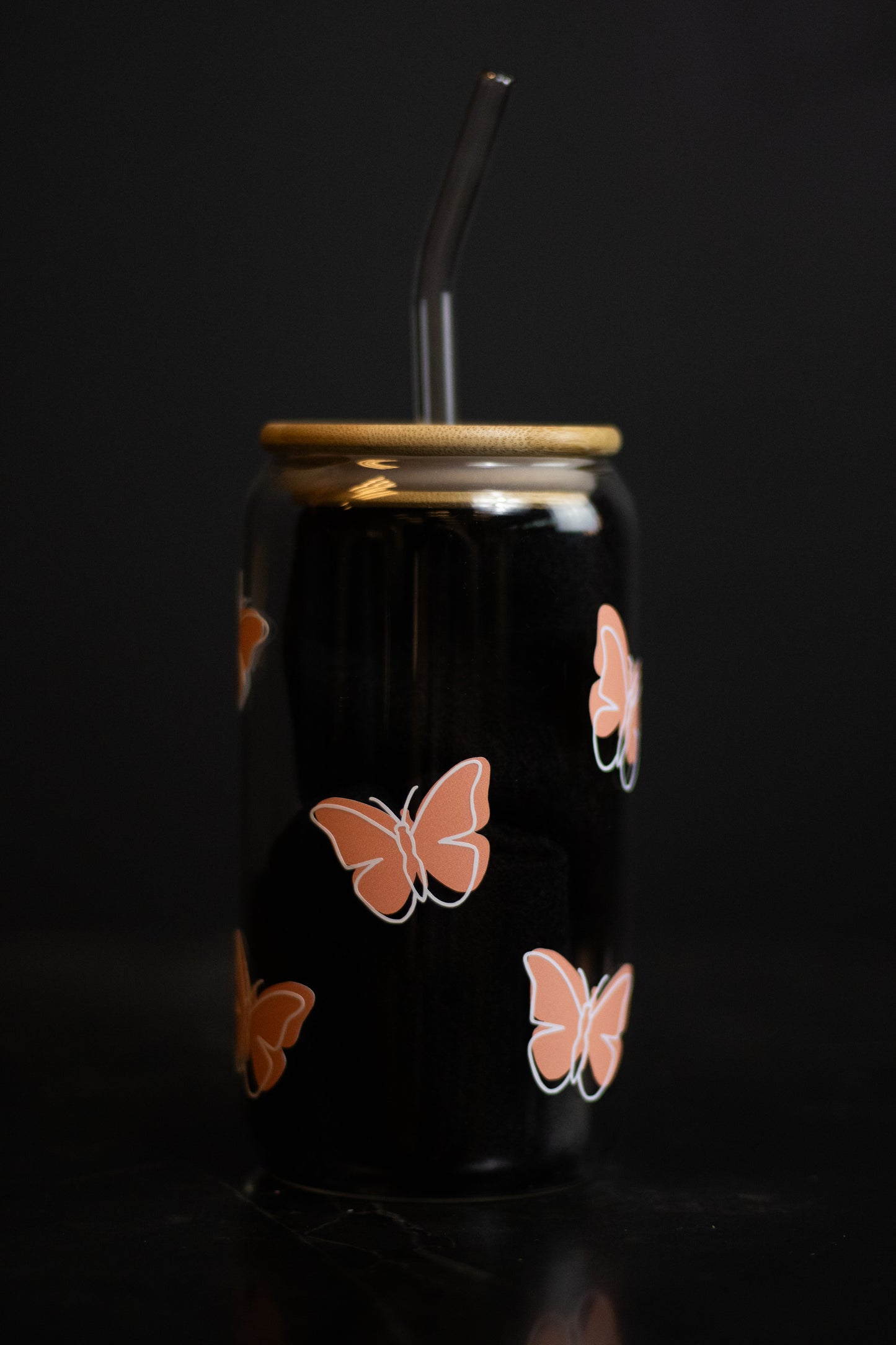 Butterflies Glass Cup