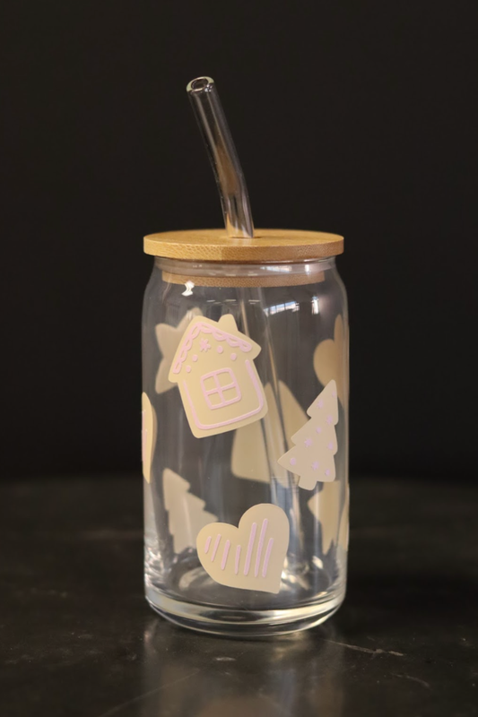 Christmas Cookie Glass Cup