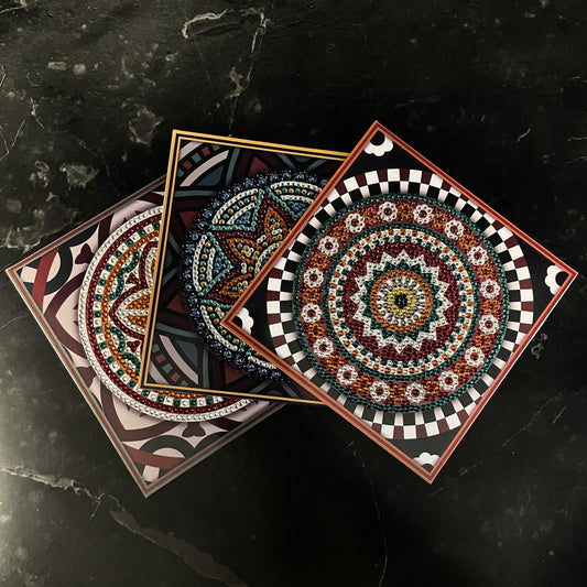 Mandala Greeting Card- Red