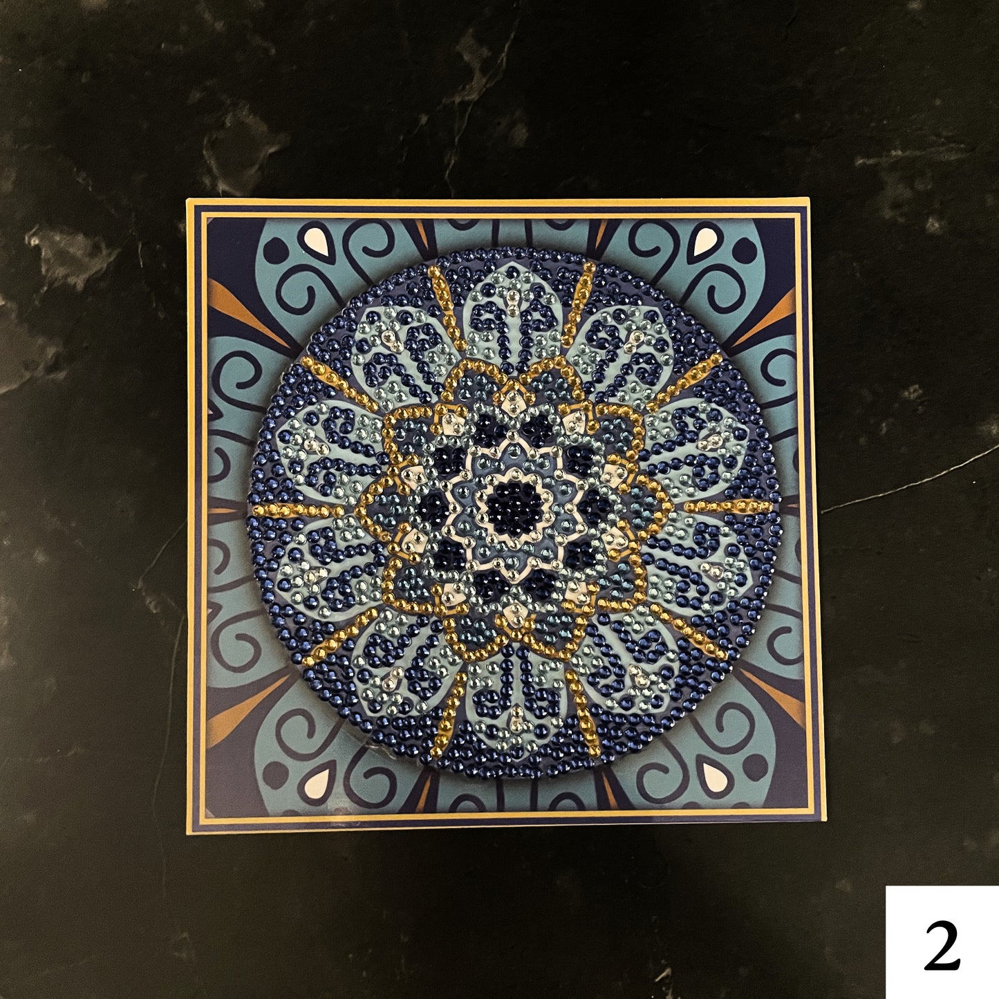 Mandala Greeting Card- Blue