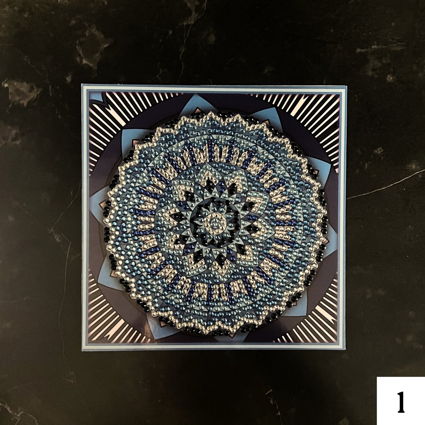 Mandala Greeting Card- Blue