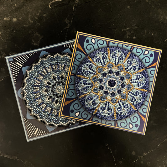 Mandala Greeting Card- Blue