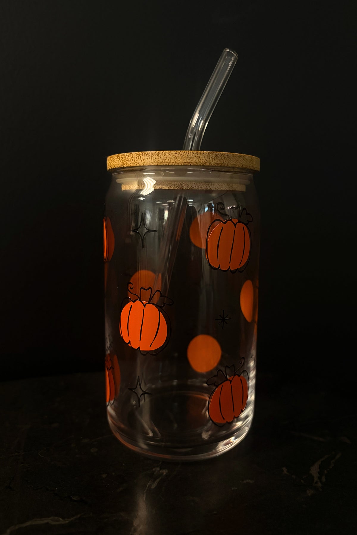 Pumpkin Glass Cup