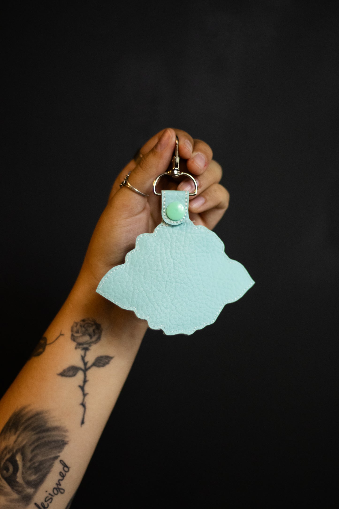 Flower Embroidery Keychain